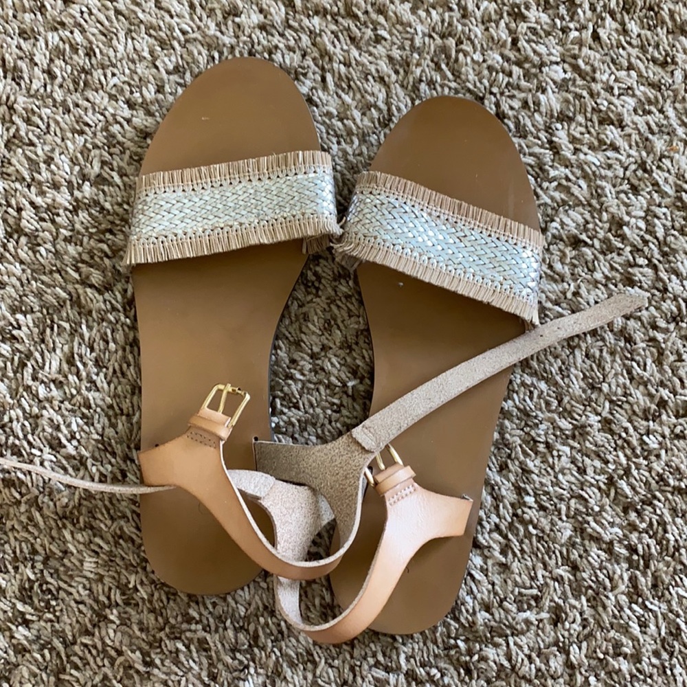J. Crew Fringe Sandals